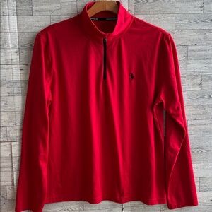 Polo Ralph Lauren Red Performance‎ quarter zip pullover size men’s large
